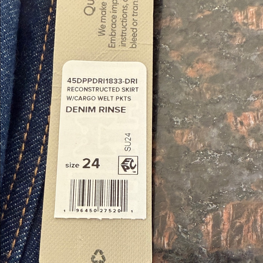 Hudson Denim Rinse Reconstructed Skirt Size 24